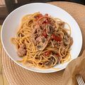 Leachel's cooksnap of when they made フライパンひとつで◎和風パスタ.