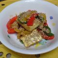 evezo's cooksnap of when they made 厚揚げのチンジャオロース風　カレー味♪.