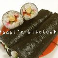 papikun's cooksnap of when they made 定番☆太巻寿司＆おまけの細巻.