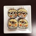 ♪とのひめ♪'s cooksnap of when they made ミニオンズ恵方巻♪ちくわツナマヨ☆節分♪.