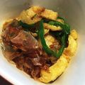 ♪kanapon♪'s cooksnap of when they made ピーマンとちくわと油揚げの甘辛炒め.