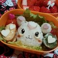 mamayuky's cooksnap of when they made ジュエルペット♪ラブラ＊キャラ弁.