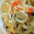 ☆monpi☆'s cooksnap of when they made 牛乳とコンソメで！カルボナーラ風うどん♡.