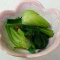 tinico's cooksnap of when they made 簡単一品★チンゲン菜の中華おひたし①②③.