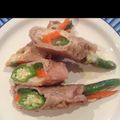 hamuyuka's cooksnap of when they made お弁当にも定番★インゲンと人参の肉巻き❤.