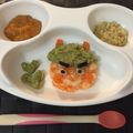 クックS61EGU☆'s cooksnap of when they made 節分の離乳食中期☆赤鬼さんプレート.