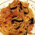 ちーびすけっと's cooksnap of when they made ＊とろとろナスとウインナーのナポリタン＊.