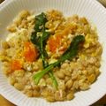 もんしゅしゅ's cooksnap of when they made 三つ葉とカニカマのスゴイダイズ卵炒め.