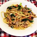 なめこ０１'s cooksnap of when they made 小松菜とベーコンの和風パスタ.