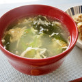 簡単手抜きママ's cooksnap of when they made たまごとワカメの中華スープ☆.