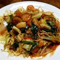 クックC10G4E☆'s cooksnap of when they made 小松菜と豚肉のあんかけ焼きそば★.
