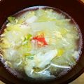 桃色金魚's cooksnap of when they made 簡単！白菜と玉子のスープ.
