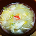 桃色金魚's cooksnap of when they made 簡単！白菜と玉子のスープ.