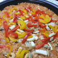 いちごうさぎ☆'s cooksnap of when they made トマト好きのためのシーフードパエリア.