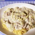 ミルウノ's cooksnap of when they made 鶏もも肉と白菜のクリームパスタ.