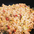 ふわりひまわり's cooksnap of when they made 鮭とねぎの和風チャーハン.