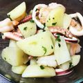 MIHOn86's cooksnap of when they made タコとじゃが芋のニンニク紫蘇バター炒め❤.