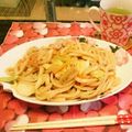 juri0626's cooksnap of when they made 我が家の焼きうどん.
