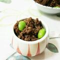 ♪珠香♪'s cooksnap of when they made 牛そぼろ えだまめ.