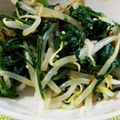 MaronDINKS's cooksnap of when they made 簡単美味☆春菊ともやしのナムル♪.