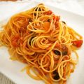 rarararako's cooksnap of when they made ツナのスパゲッティ・プッタネスカ.