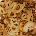 るーちゃんとママ's cooksnap of when they made レンコンのひき肉炒め.