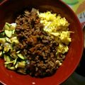 お〜♪'s cooksnap of when they made キムパっぽい☆変わりそぼろ弁当.