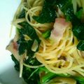 yuzutyappa's cooksnap of when they made ベーコンとほうれん草の簡単ペペロンチーノ.