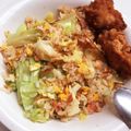 まおりーん。's cooksnap of when they made 鮭とキャベツのバター醤油チャーハン.