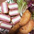 saku♪'s cooksnap of when they made SPAMカツコロッケ！.