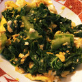Rieko_ｓ♪♪'s cooksnap of when they made 博多 かつお菜のやさしいオイスター卵炒め.