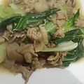 りりゆぅ's cooksnap of when they made お肉柔らか♪豚こまとチンゲン菜の炒め物.