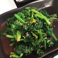のえる流星群's cooksnap of when they made 時短★簡単★レンジでホウレン草のおひたし.