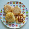 もここ＊＊'s cooksnap of when they made 卵の焼きおにぎり ピカタ風.