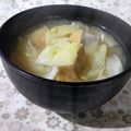 kururin18's cooksnap of when they made 具沢山の味噌汁①キャベツと厚揚げの味噌汁.