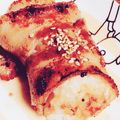 山内理華's cooksnap of when they made 肉巻きおにぎり 焼肉のタレ.