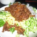 rose33's cooksnap of when they made 肉味噌たっぷり♪ジャージャー麺.