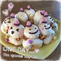 タムちん☆'s cooksnap of when they made * 雪だるま ♥ ミルクちぎりパン♪.
