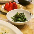 yukanosuke's cooksnap of when they made お弁当に☆麺つゆでﾎｳﾚﾝ草のごま和え.