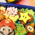 yudukiki's cooksnap of when they made マリオのアイテムとパックンフラワーお弁当.