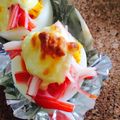 あさﾁｯﾌﾟ's cooksnap of when they made ゆで卵のかにかまマヨチーズ焼き.