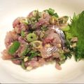 caruga's cooksnap of when they made 簡単！鯵のなめろう.