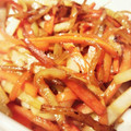 番長ちなみに30歳's cooksnap of when they made 簡単‼大根の皮とニンジンのきんぴら.