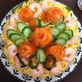 ma＊＊＊'s cooksnap of when they made ちらし寿司 お寿司ケーキ 100日祝い.