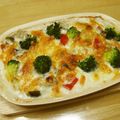 ぽりぽり拓庵's cooksnap of when they made はんぺんと野菜のジェノベ風チーズ焼き.