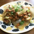 YUKIKI☆'s cooksnap of when they made 納豆と炒め新玉ねぎ.