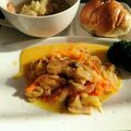 アスカ0802's cooksnap of when they made 鶏もも肉とさつまいものオレンジ煮.