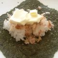 おはなすき's cooksnap of when they made 手まきごはんdeおかかチーズごはん.