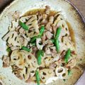 SoMiNemama's cooksnap of when they made 豚バラと蓮根の甘辛炒め♪.