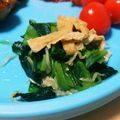 かぼす１２３'s cooksnap of when they made 小松菜と油揚げのおひたし.